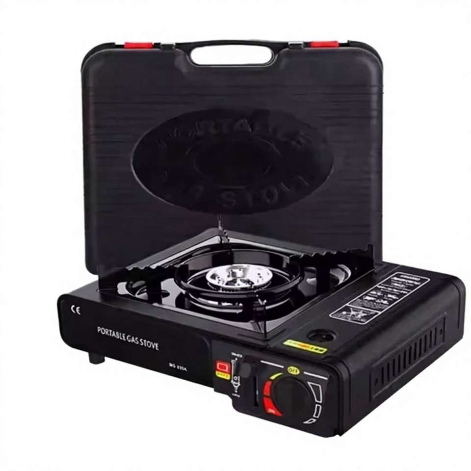Emergency Stove black with carry case open