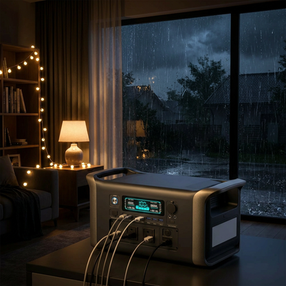 Tactical PowerX keeping lights on through a storm power outage
